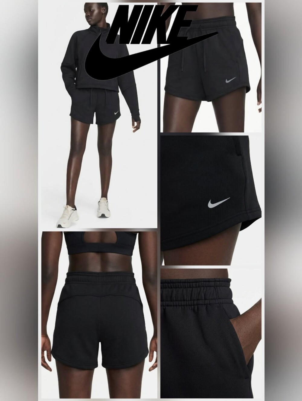 Nike Women's Prima Dri-Fit High Waisted Black Training Shorts FN7372-010